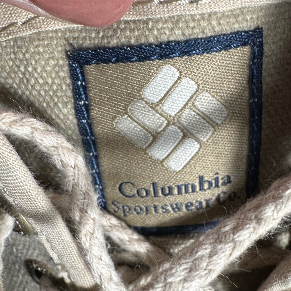 Columbia PFG Bahama Vent Mens 10.5 Tan Canvas Boat Shoes Sneakers Low Top Khaki - Picture 8 of 9